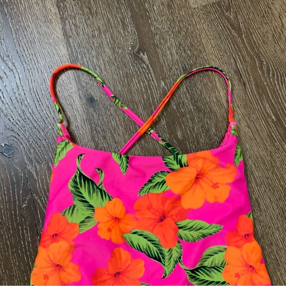 Beach riot Womens pink floral “stevie” tropical one piece swimsuit s - Picture 4 of 9